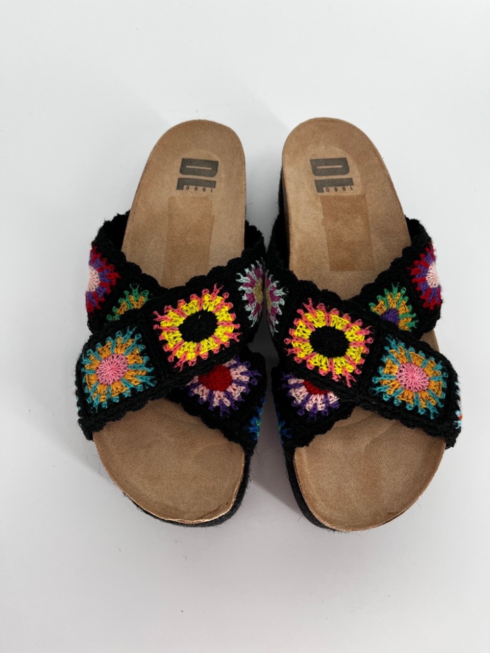 Dirty Laundry Women's Worble Platform Sandals black crochet - 10 - Picture 3 of 12